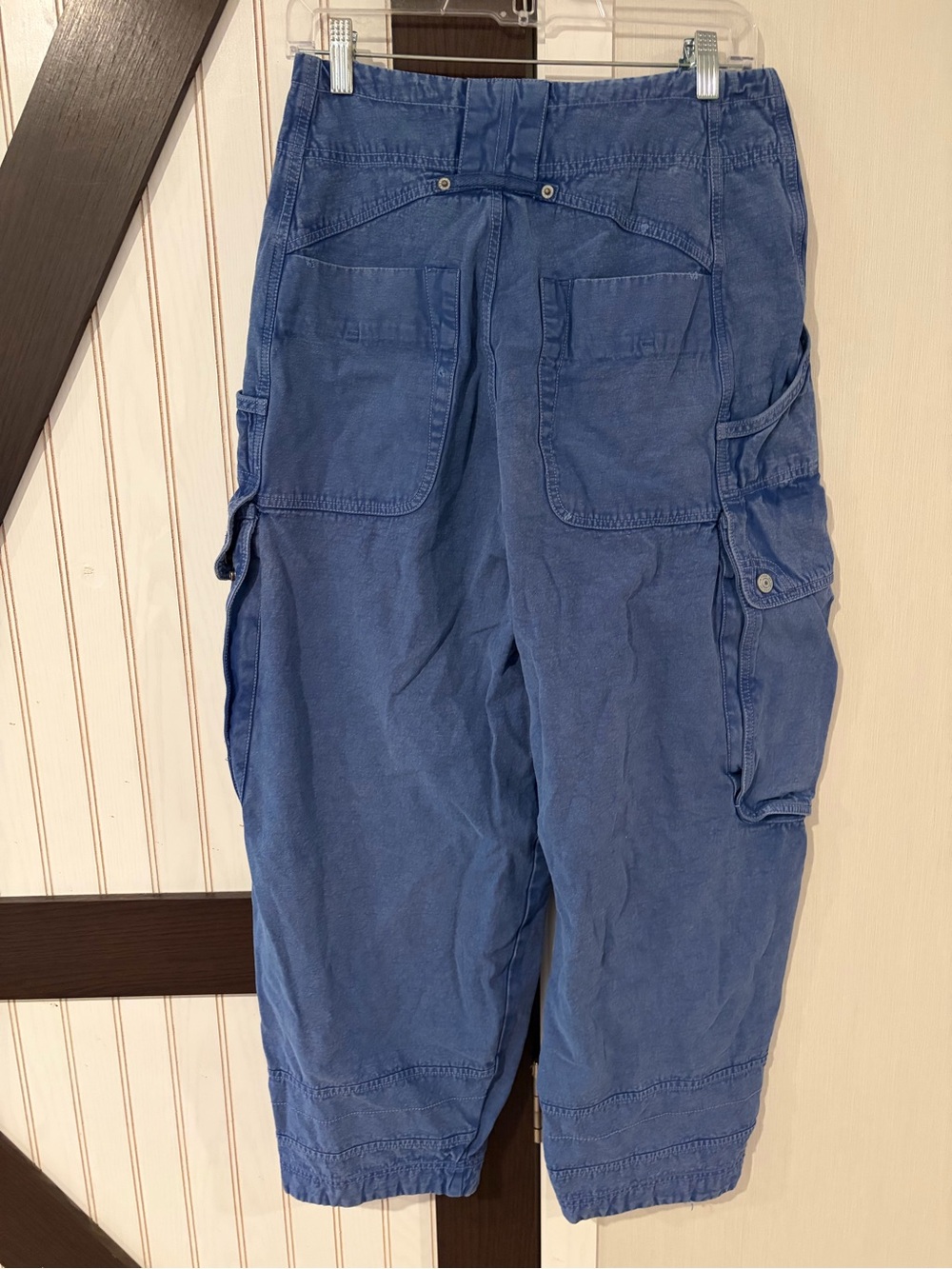 We The Free Brentwood Slouchy Cargo Pants Ebb & Flow (Blue) Size 6 NWOT Barrel - Picture 5 of 10